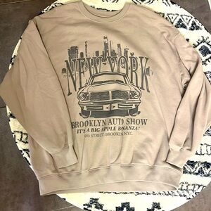 Hollister Tan oversized sweatshirt size large